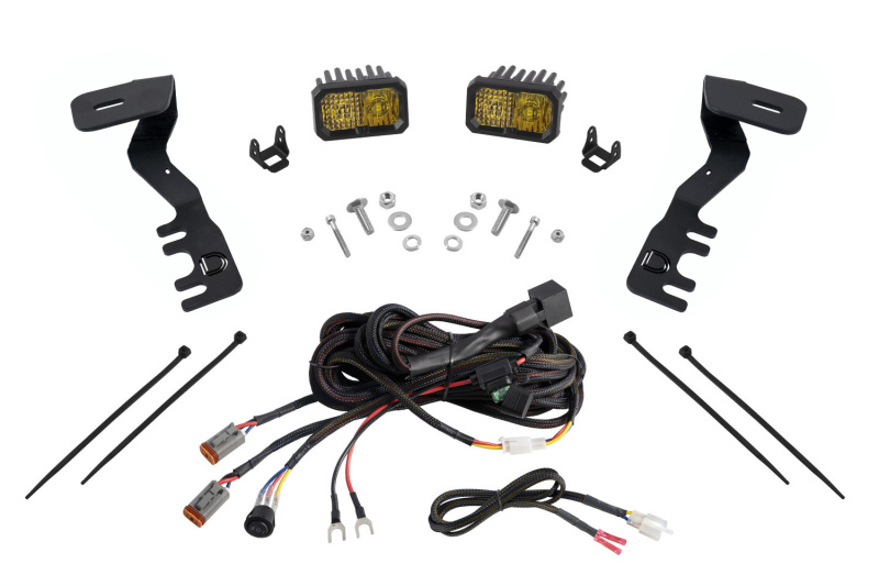 Toyota Tacoma LED Light Kit - Diode Dynamics - Stage Series Backlit Ditch Light Kit - Pro Yellow - `16-`27 Toyota Tacoma LED Light Kit - Diode Dynamics - Stage Series Backlit Ditch Light Kit - Pro Yellow - `16-`27